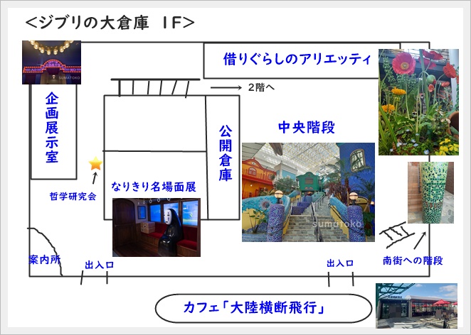 ジブリの大倉庫1階地図