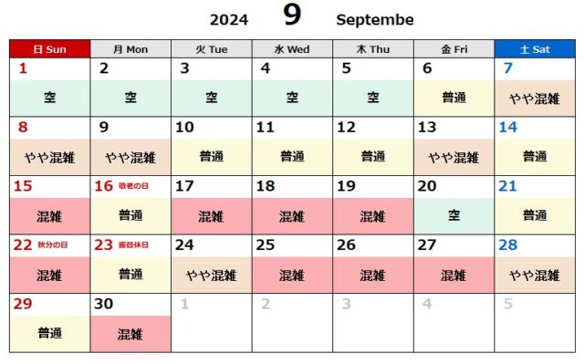 2024年9月　USJ実際の混雑状況