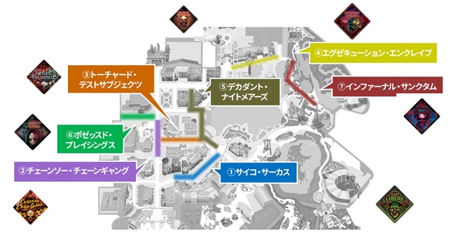 ユニバゾンビの場所2025