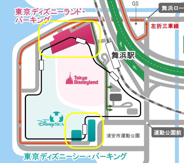 ディズニー駐車場の場所